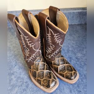 Kid's Brown Western Cowboy Boots
